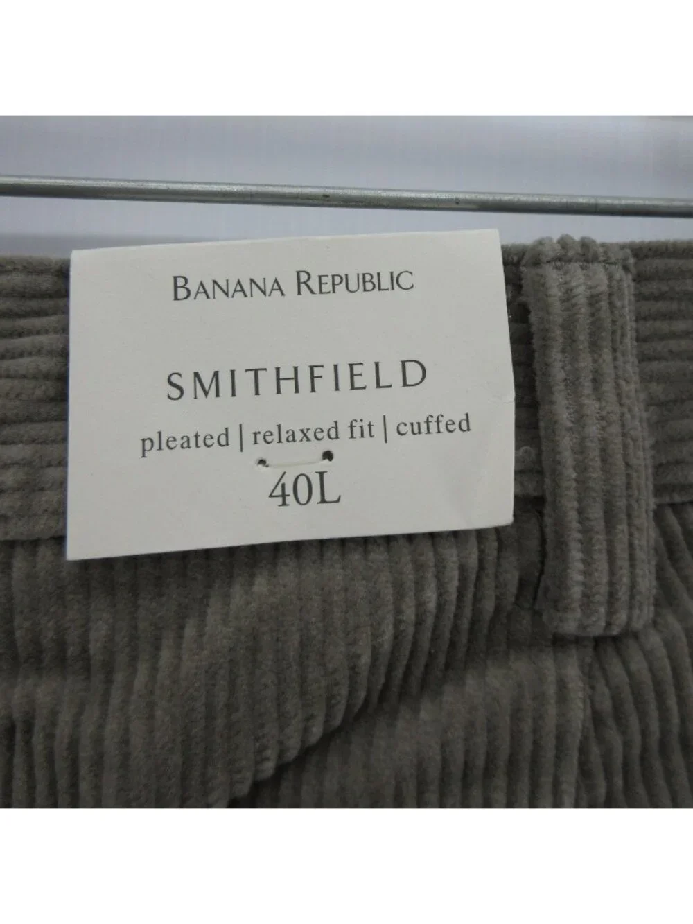 VTG Banana Republic Pants 40 L Smithfield Corduroy Relaxed Pleated NEW